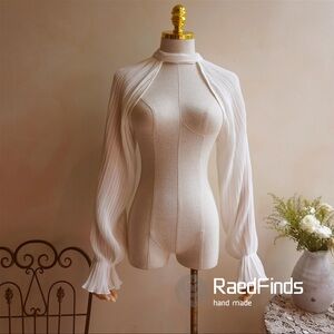 Elegant White Pleated Shrug
